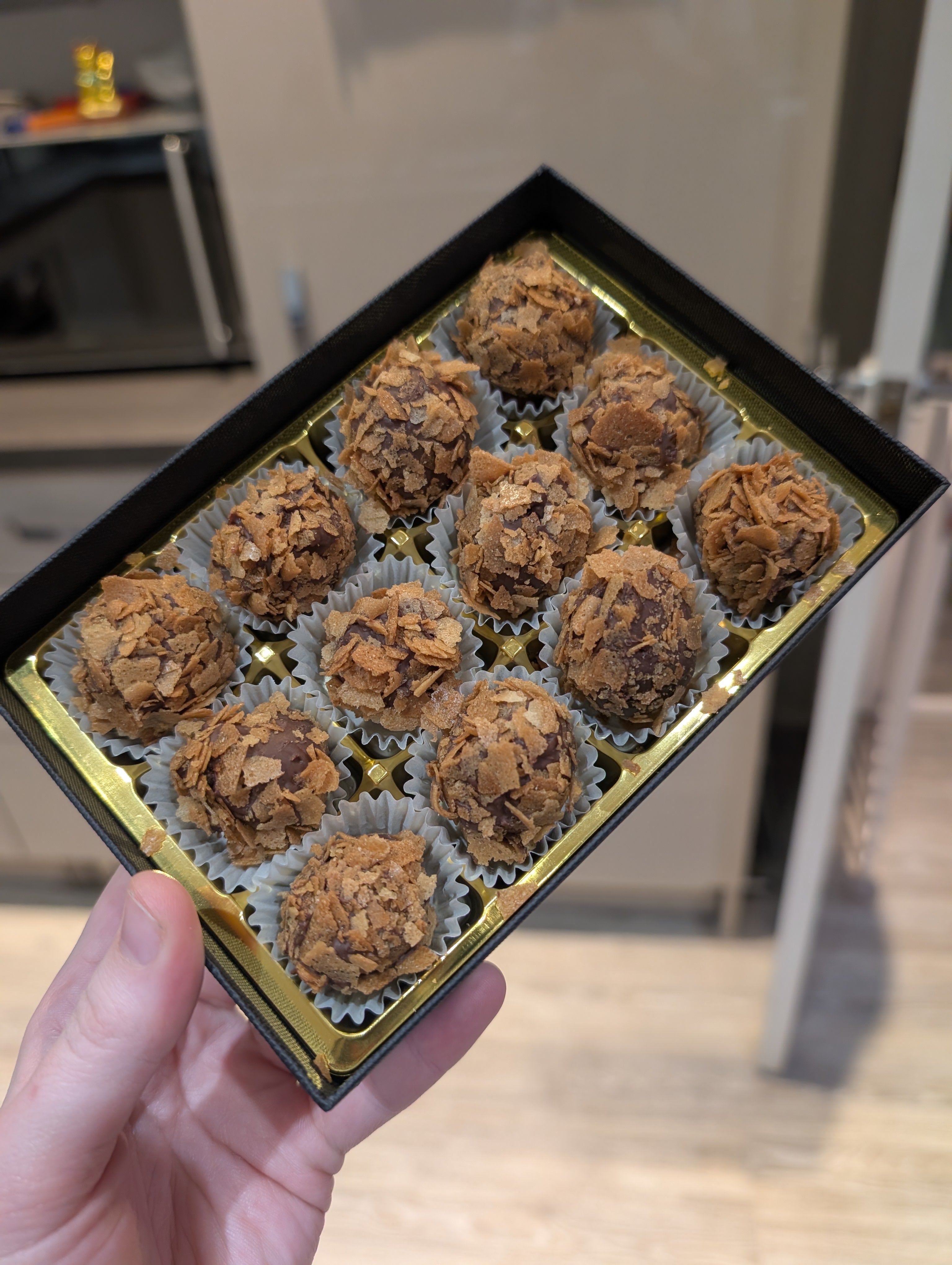 Handrolled Biscuit Crunch Chocolate Truffles