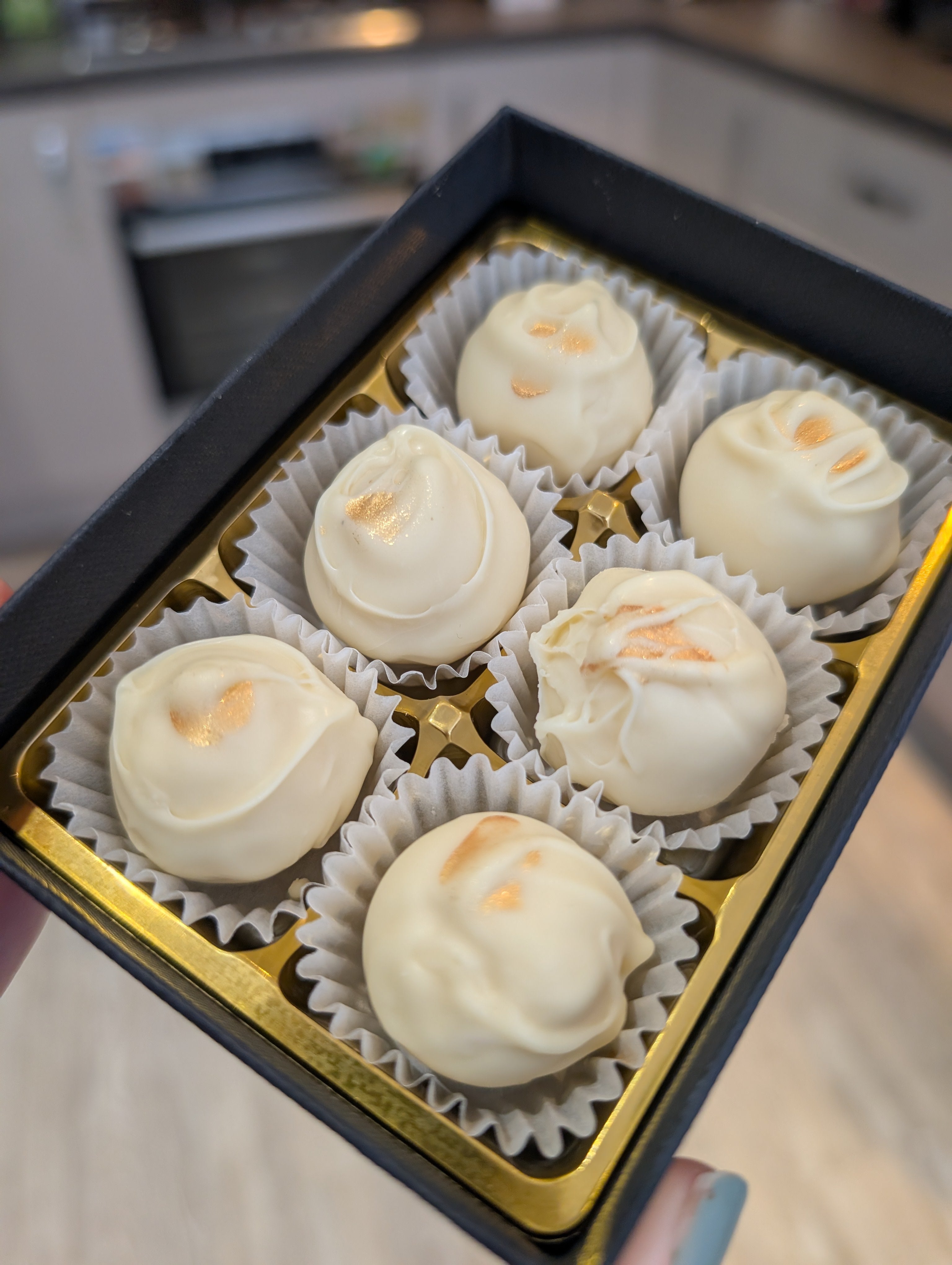 White Chocolate Champagne Truffles