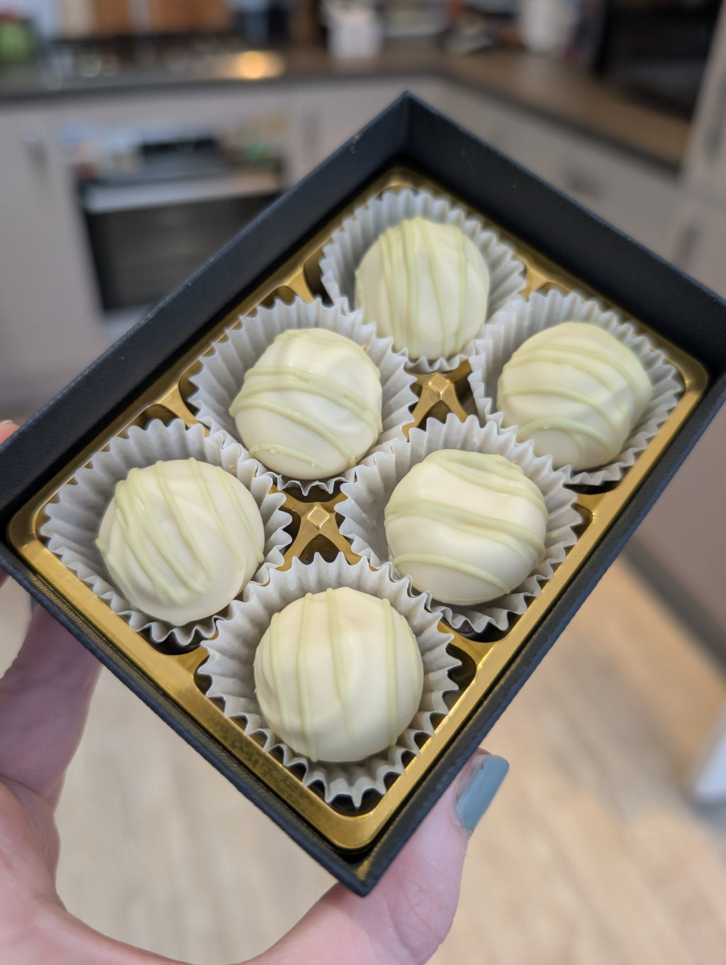 White Chocolate Pistachio Cream Truffles